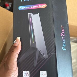 Phenix Premium Headset Stand - Black with Multicolor LED